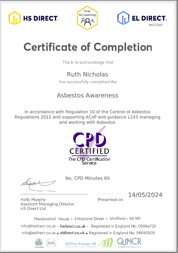 cpd asbestos awareness