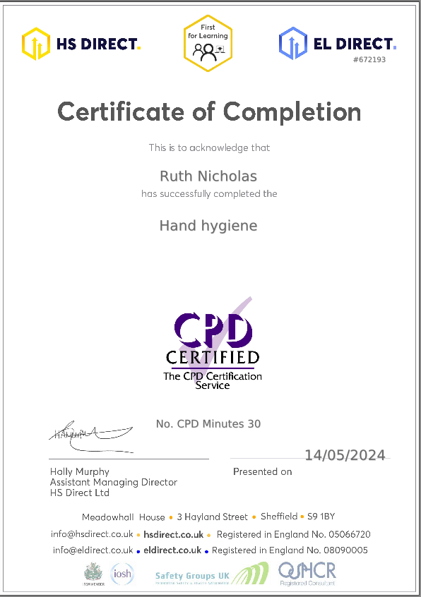 cpd hand hygine