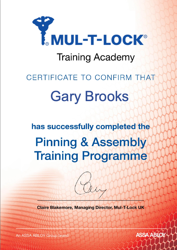 mul t lock pinning assembly training