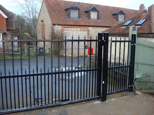 Onsite installation and painting of electic sliding gate