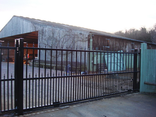 Onsite installation and painting of electic sliding gate